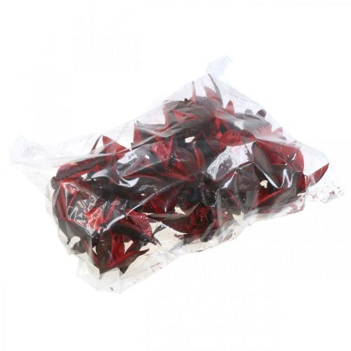Artikel Wilde lelie rood natuurlijke decoratie droogbloemen 6-8cm 50 st