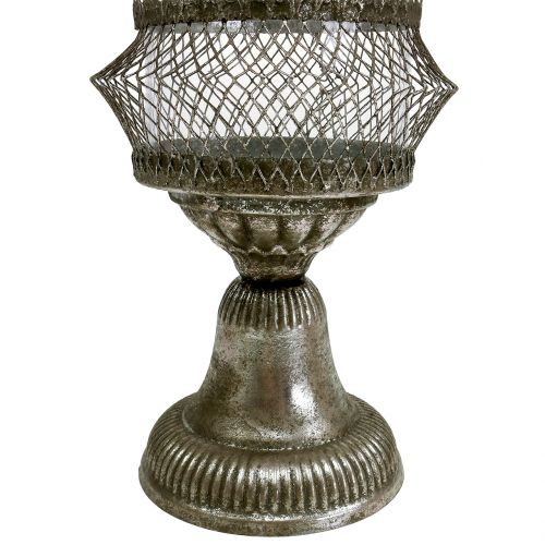 Floristik24 Lantaarn antiek glas en metaal Ø14cm H27cm