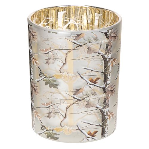 Glazen lantaarn met takkenmotief, gouden binnenkant, 12 cm kopen | Floristik24.nl