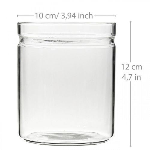 Floristik24 Bloemenvaas, glazen cilinder, glazen vaas rond Ø10cm H12cm