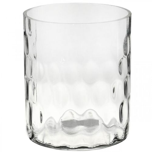Lantaarn glas, bloemenvaas, glazen vaas rond Ø11.5cm H13.5cm