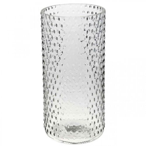 Bloemenvaas, glazen vaas, kaarsglas, glazen lantaarn Ø11.5cm H23.5cm