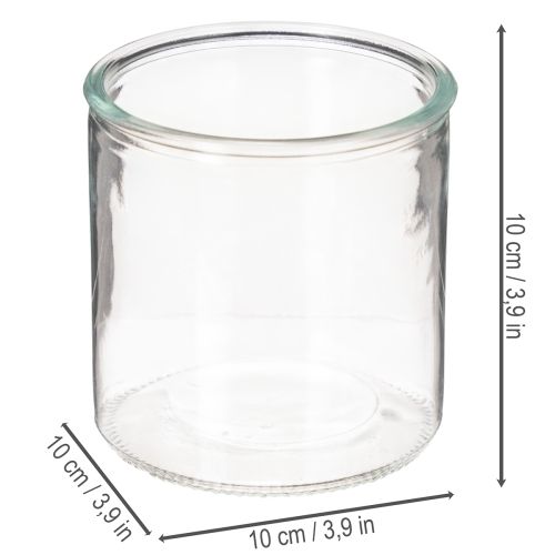 Glazen cilindervaas, transparant, veelzijdig, 10 cm, 3 stuks | Floristik24.nl