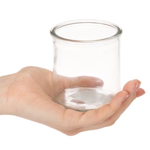 Ronde glazen theelichthouder, helder glas, 8 cm, 3 stuks | Floristik24.nl