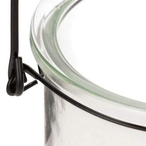 Glazen hanglantaarn Ø12cm H12,5cm 2 stuks | Floristik24.nl