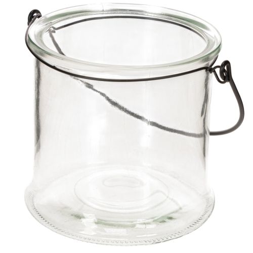 Glazen hanglantaarn Ø12cm H12,5cm 2 stuks | Floristik24.nl