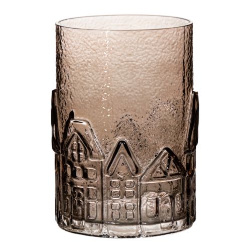 Glazen theelichthouders voor tafeldecoratie, 23 cm