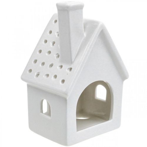 Artikel Lantaarnhuis Keramiek Lichthuis Advent Wit H14cm 2 st