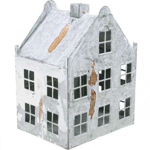 Artikel Vuurtoren theelichthouder metalen theelichthuis H26cm