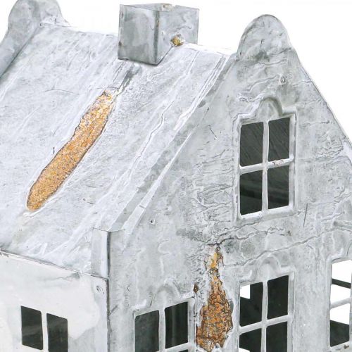 Artikel Vuurtoren theelichthouder metalen theelichthuis H26cm