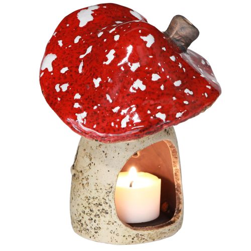 Artikel Lantaarn keramische paddenstoelen herfstdecoratie H12,5/14cm 2 stuks