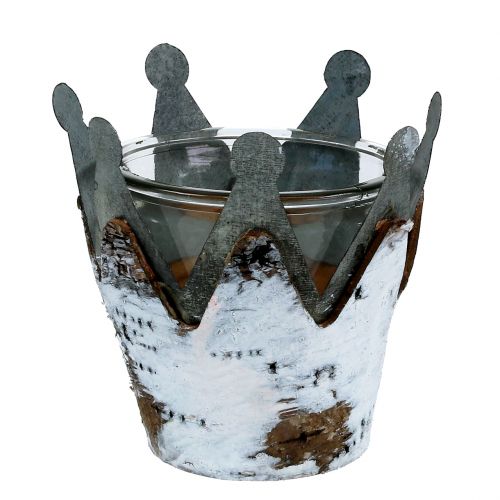 Floristik24 Lantaarn kroon met berken Ø11cm H11.5cm 1st