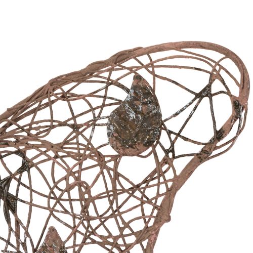 Metalen lantaarn, wanddecoratie, vlinder, roestkleurige afwerking, 36,5 cm | Floristik24.nl