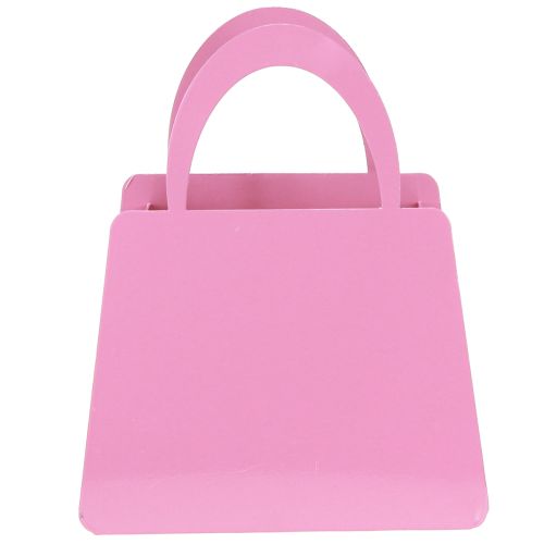 Artikel Lantaarn metaal met glazen inzetstuk roze H18cm 2 stuks