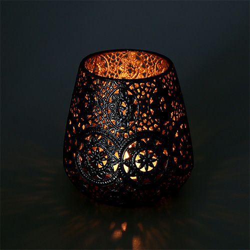 Floristik24 Windlicht zilver Ø12cm H13cm 1p