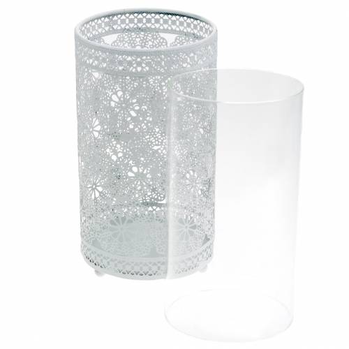 Floristik24 Lantaarn wit Ø11cm H20cm