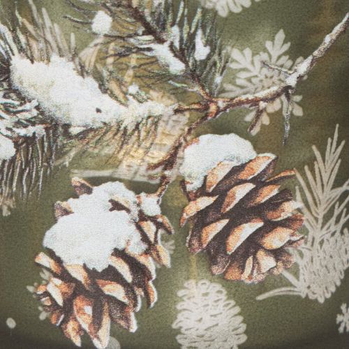 Glazen theelichthouder met takje winterdennenhout, 8 cm, 2 stuks | Floristik24.nl