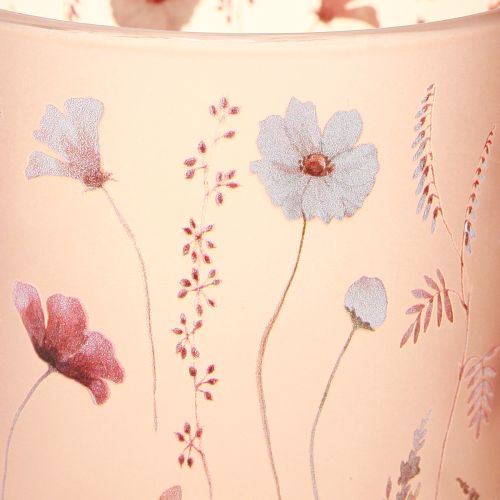 Artikel Decoratieve glazen lantaarn met bloemenmotief voor stijlvolle woonaccessoires, 12,5 cm, 2 stuks