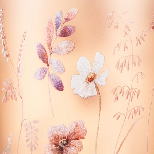 Artikel Glazen theelichthouder met bloemenmotief voor gezellige momenten in huis, 18 cm