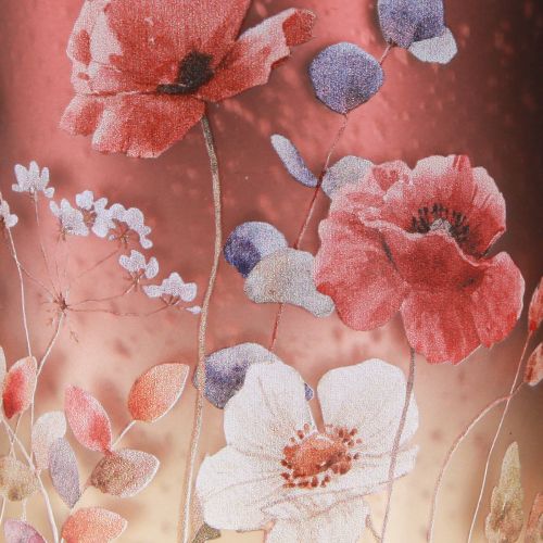 Artikel Decoratieve glazen lantaarn met bloemenmotief voor een elegante woondecoratie, 12,5 cm, 2 stuks