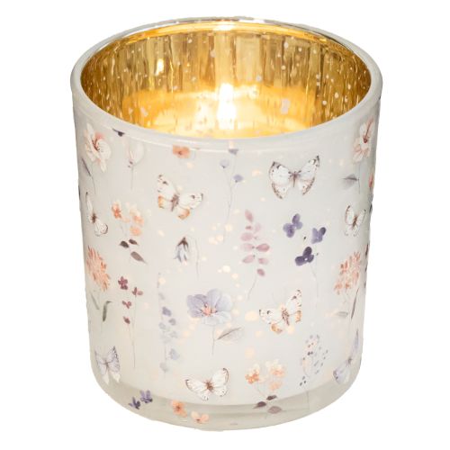 Artikel Decoratieve glazen lantaarn met vlinderdesign voor stijlvolle woonaccessoires, 8 cm, 4 stuks