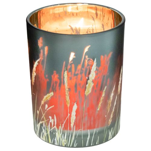 Artikel Elegante decoratieve lantaarn met grasmotief voor een gezellige sfeer in huis, 12,5 cm, 2 stuks.