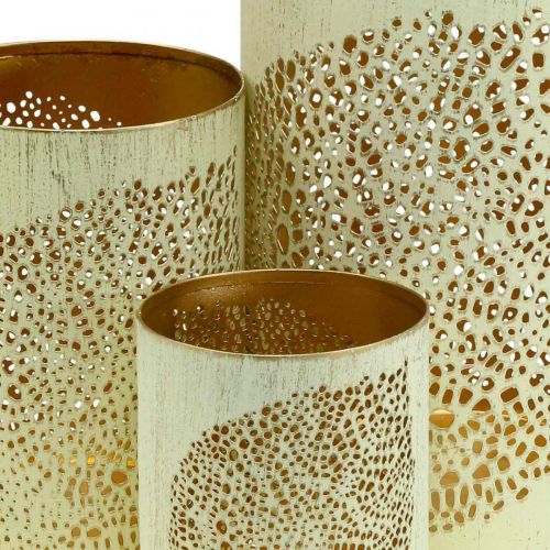 Artikel Herfst lantaarn metaal decoratie H20,5/15,5/10,5cm set van 3