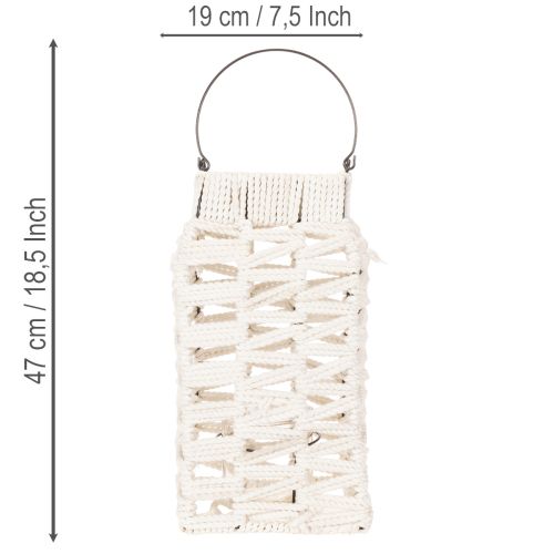 Hangende lantaarn, zomerdecoratie, macramé H35,5cm B19cm | Floristik24.nl