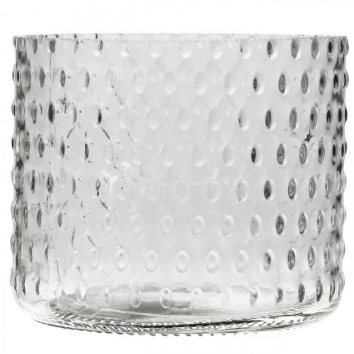 Artikel Lantaarnglas, theelichthouder glas, kaarsglas Ø11,5cm H9,5cm