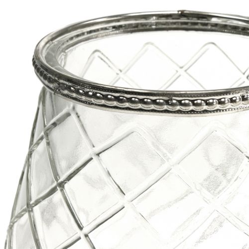 Floristik24 Windlicht antieke ruit Ø13cm H14cm