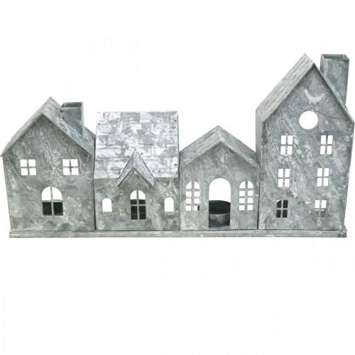 Floristik24 Vuurtorens, metalen lantaarn, raamdecoratie, Advent, zilver shabby chic L37.5cm H20cm