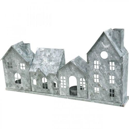 Floristik24 Vuurtorens, metalen lantaarn, raamdecoratie, Advent, zilver shabby chic L37.5cm H20cm