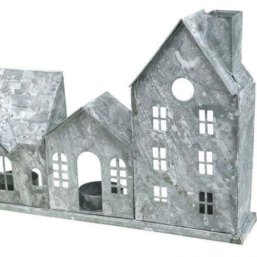 Floristik24 Vuurtorens, metalen lantaarn, raamdecoratie, Advent, zilver shabby chic L37.5cm H20cm