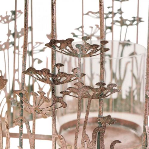 Floristik24 Lantaarn metaal hangdecoratie Ø29/23,5cm vogelkooi decoratie set van 2