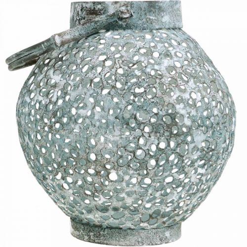 Artikel Metalen lantaarn, lantaarn, kandelaar antieke look Ø15cm H22cm