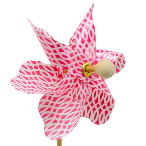 Floristik24 Windmolen Mini Rood-Wit Ø9cm 12st