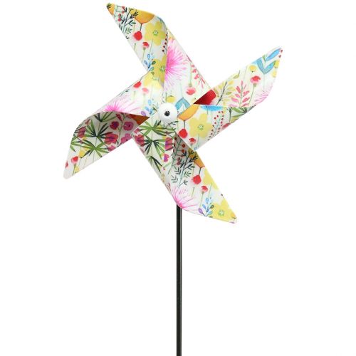 Floristik24 Zomerdecoratie windmolen Ø14cm gekleurd op stok 3st