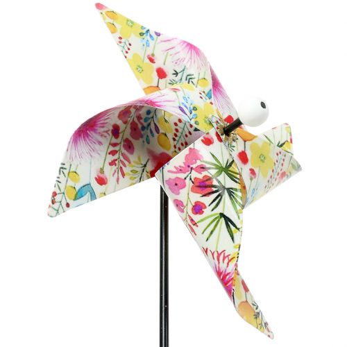 Floristik24 Zomerdecoratie windmolen Ø14cm gekleurd op stok 3st