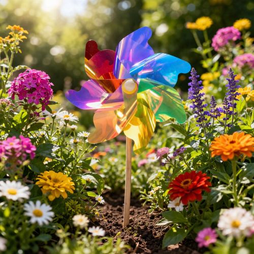 Artikel Windmolenbalkon, kleurrijke blikvanger, zomertuindecoratie, 75 cm