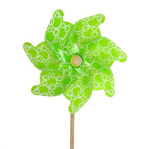 Floristik24 Windmolen Ø30cm L 74cm groen 2st