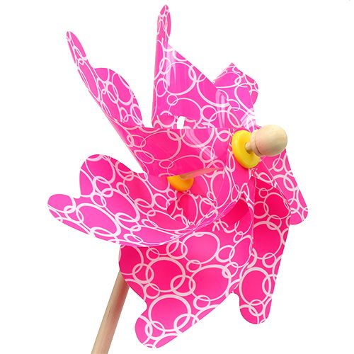 Floristik24 Windmolen Ø42cm roze L110cm