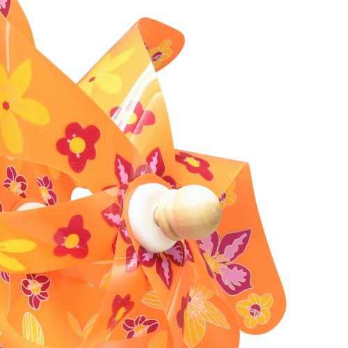 Floristik24 Molen op stok vuurrad oranje geel roze Ø30,5cm 74cm