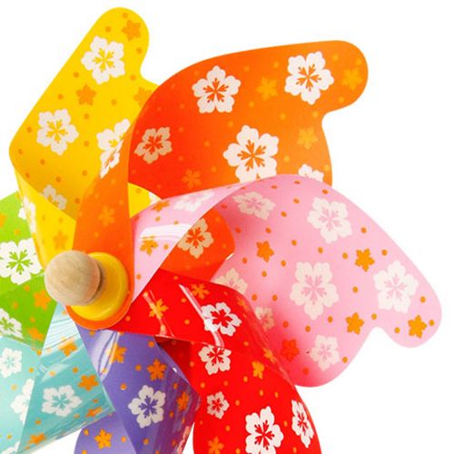 Artikel Tuinsteker windmolen pinwheel tuindecoratie kleurrijk Ø31cm H75cm
