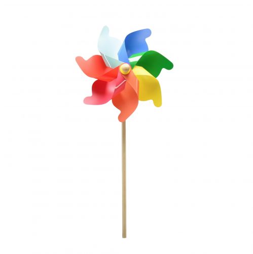 Artikel Windmolen decoratie molen op stokje zomerdecoratie Ø30,5cm H74cm
