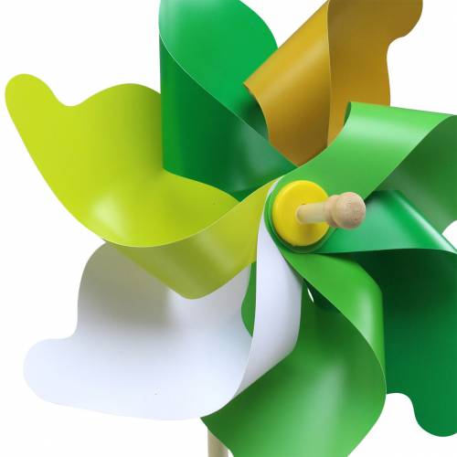 Floristik24 Chique molen op de stang groen goud wit Ø30cm