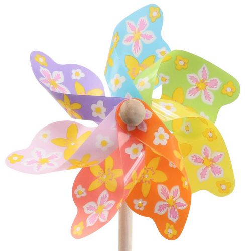 Floristik24 Pinwheel kleurrijke Ø16cm windgong windmolen tuindecoratie