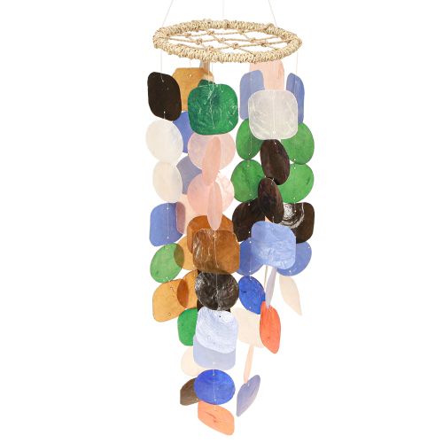 Floristik24 Windgong Capiz schelpen Maritieme decoratie hanger Ø14,5cm 55cm