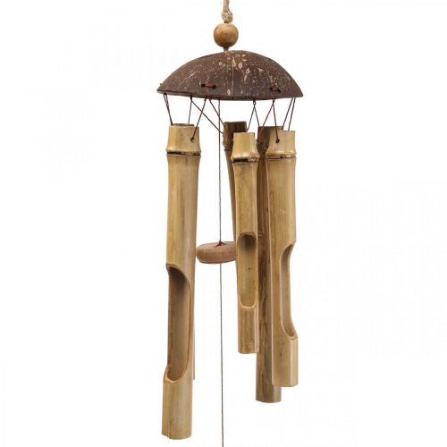 Artikel Windgong bamboe decoratie voor hangend balkon Ø10cm H28cm