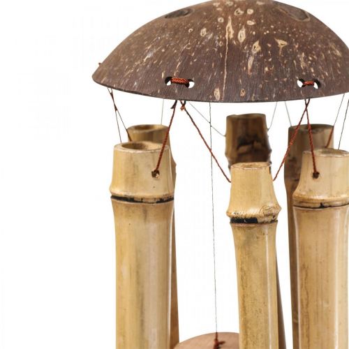 Artikel Windgong bamboe decoratie voor hangend balkon Ø10cm H28cm