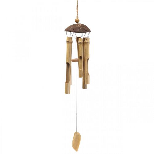 Artikel Windgong bamboe decoratie voor hangend balkon Ø10cm H28cm